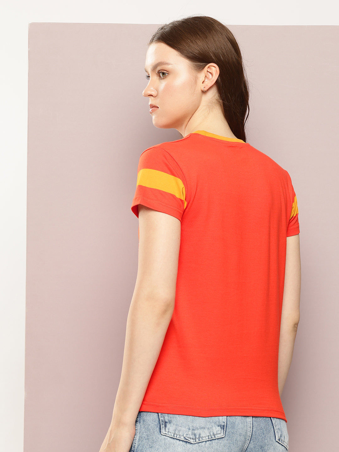 Womens Half Sleeve Round Neck Printed Regular Fit Tshirts
