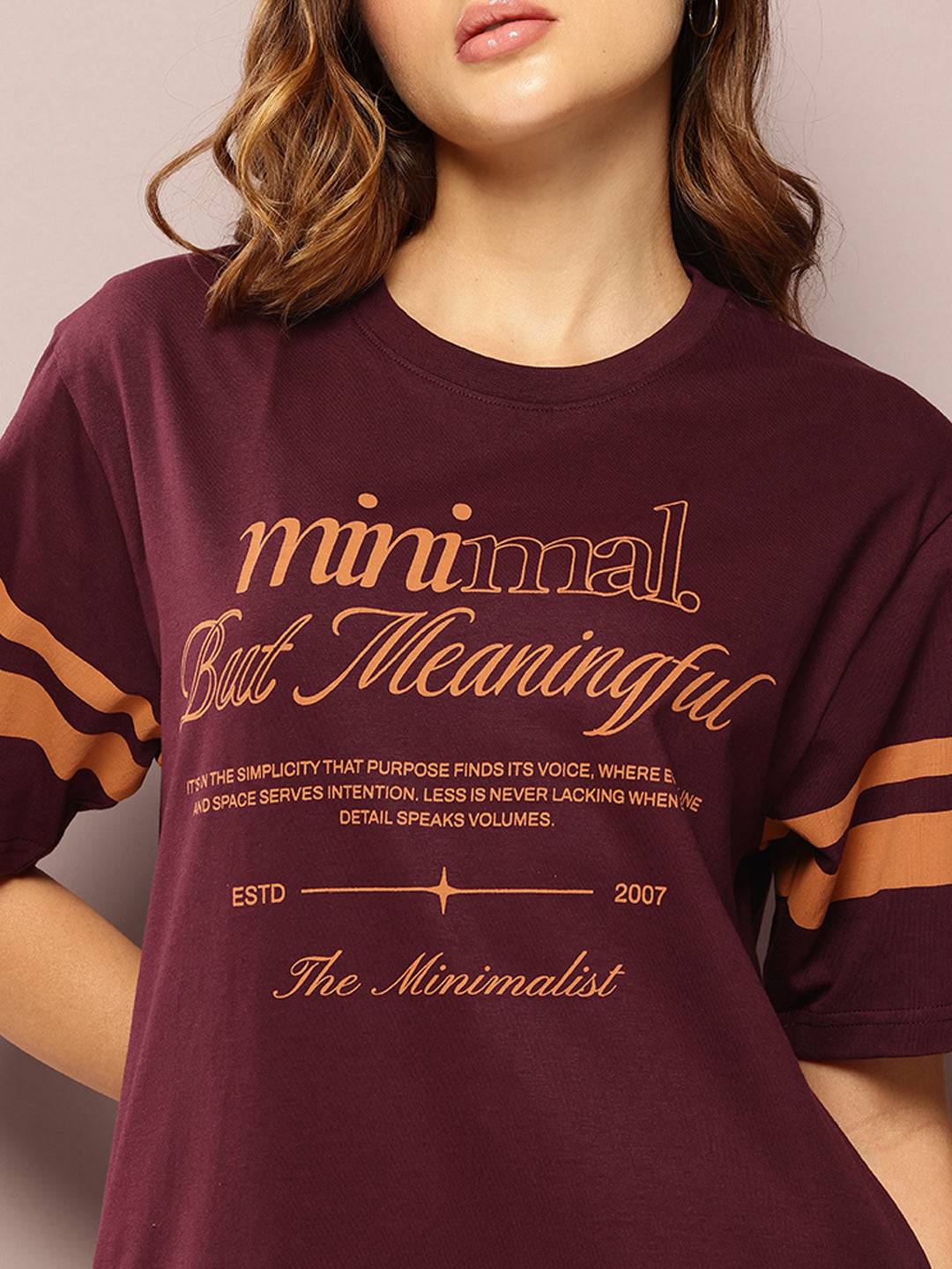 Womens Short Sleeve Printed Oversized Fit Tshirt