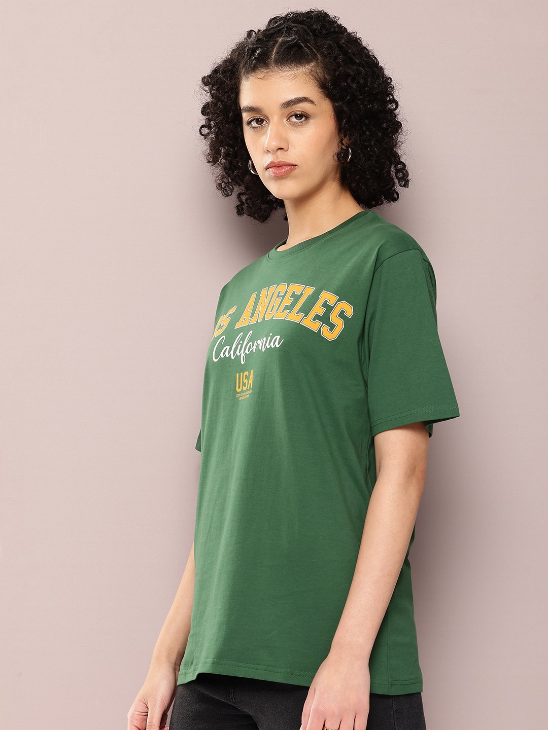 Womens Half Sleeve Round Neck Oversized Fit T-Shirts