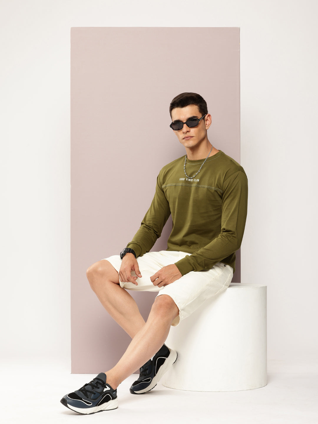 Mens Full Sleeve Round Neck Printed Regular Fit Tshirts