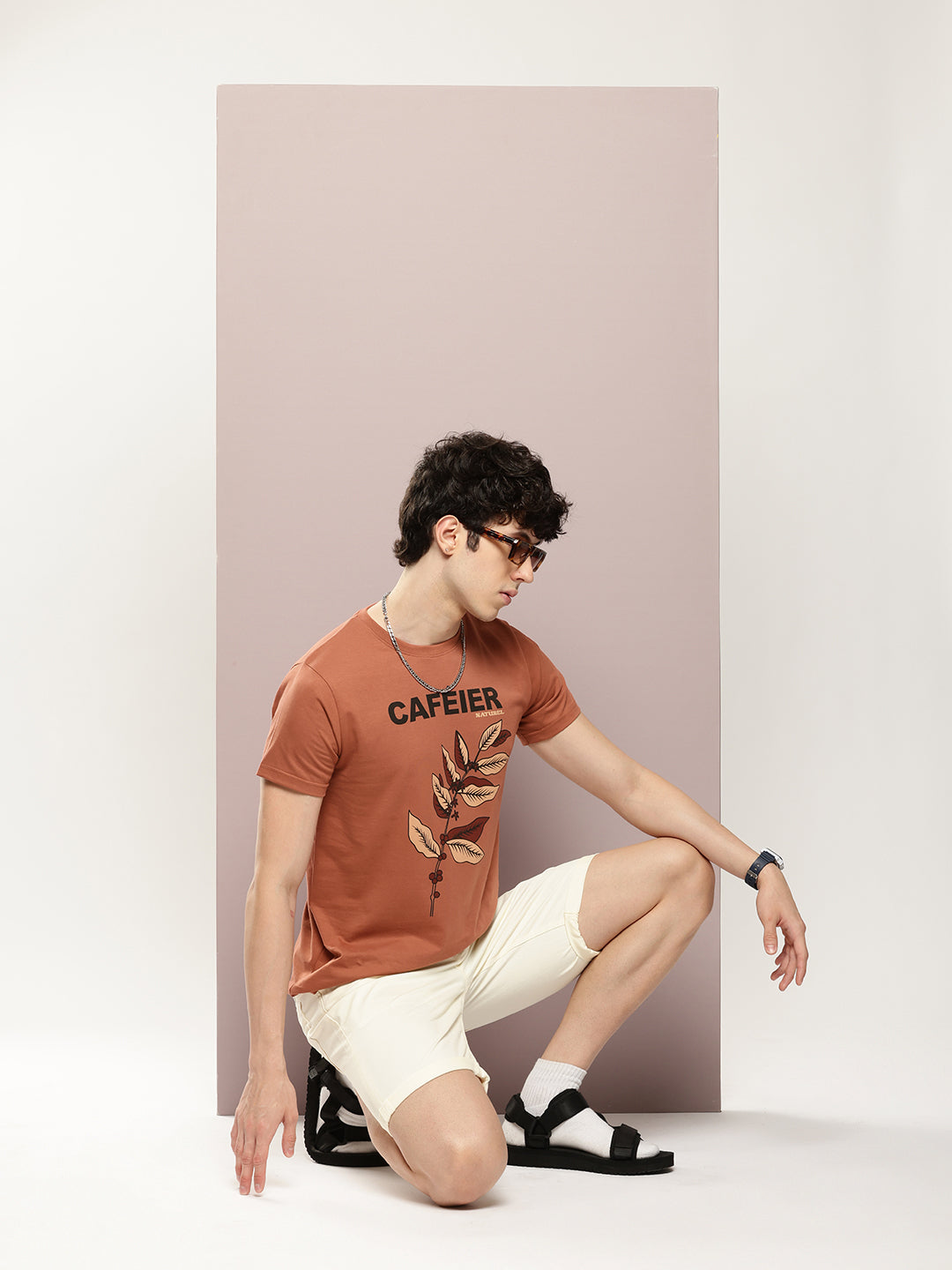 Mens Half Sleeve Round Neck Printed Regular Fit Tshirts