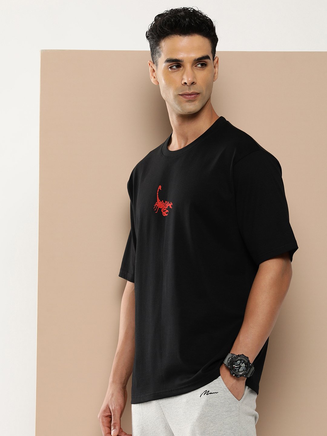 Mens Half Sleeve Round Neck Oversized Fit T-Shirts