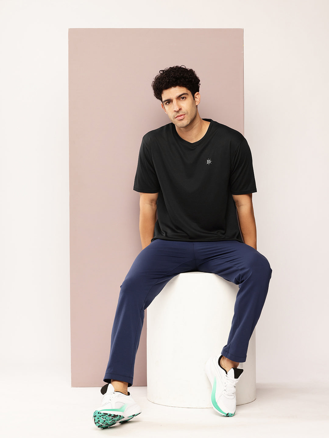 Mens Short Sleeve Round Neck Oversized Polyster Tshirt