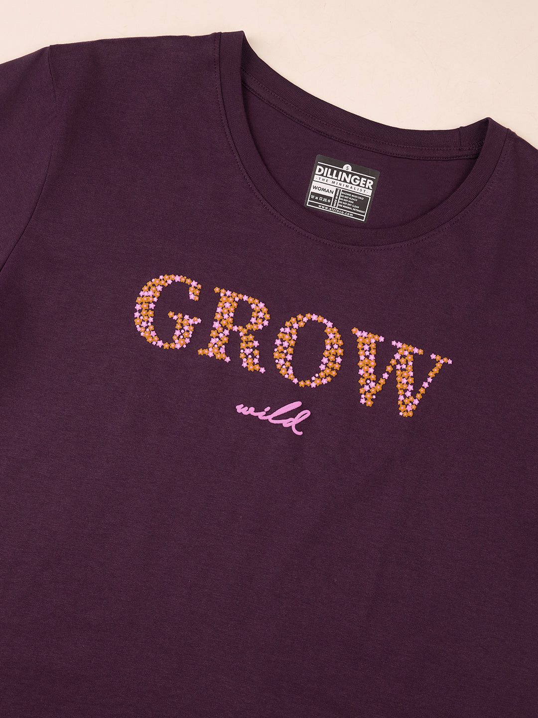 Womens Puff Printed Boxy Regular Fit Cotton T-Shirt