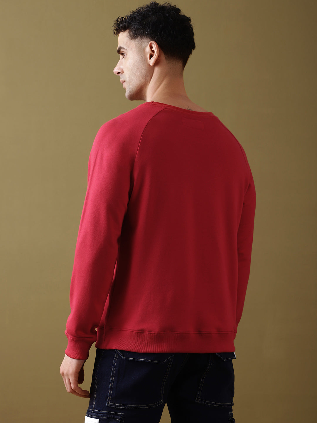 Mens Long Sleeve Round Neck Regular Fit T-Shirt