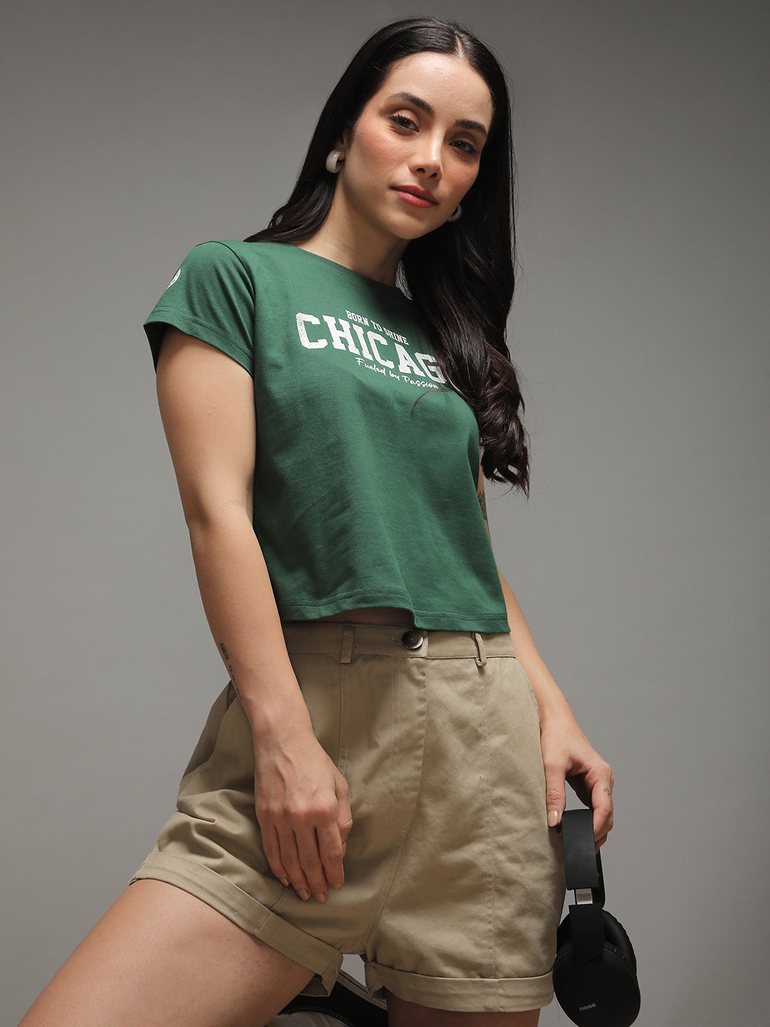 Womens Half Sleeve Round Neck Printed Regular Fit Tshirts