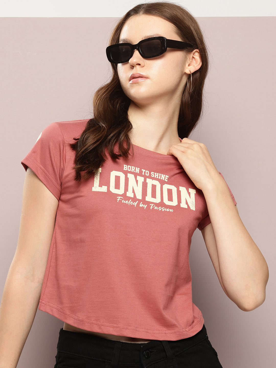 Womens Half Sleeve Round Neck Printed Regular Fit Tshirts