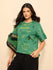 Womens All Over Printed Oversized Fit Cotton T-Shirt