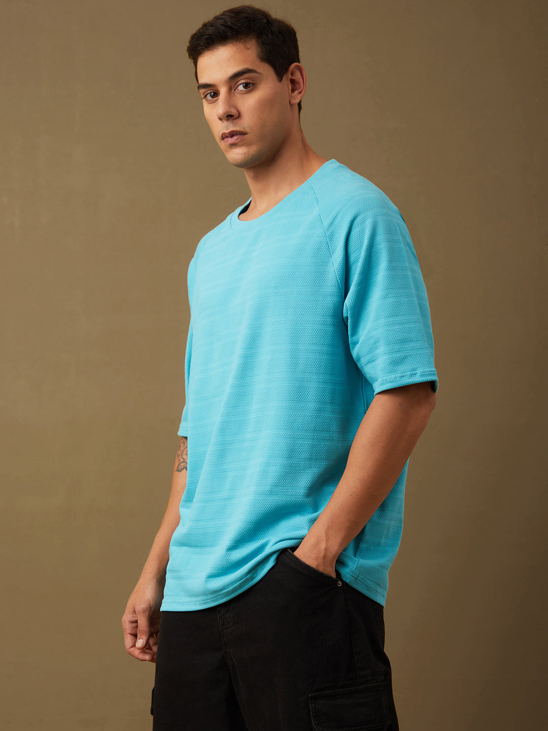 Mens Half Sleeve Round Neck Oversized Fit T-Shirts
