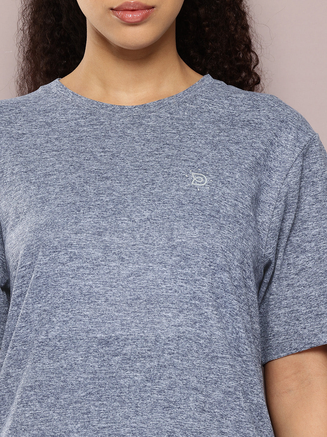 Womens Half Sleeve Round Neck Solid Oversized Fit Tshirts