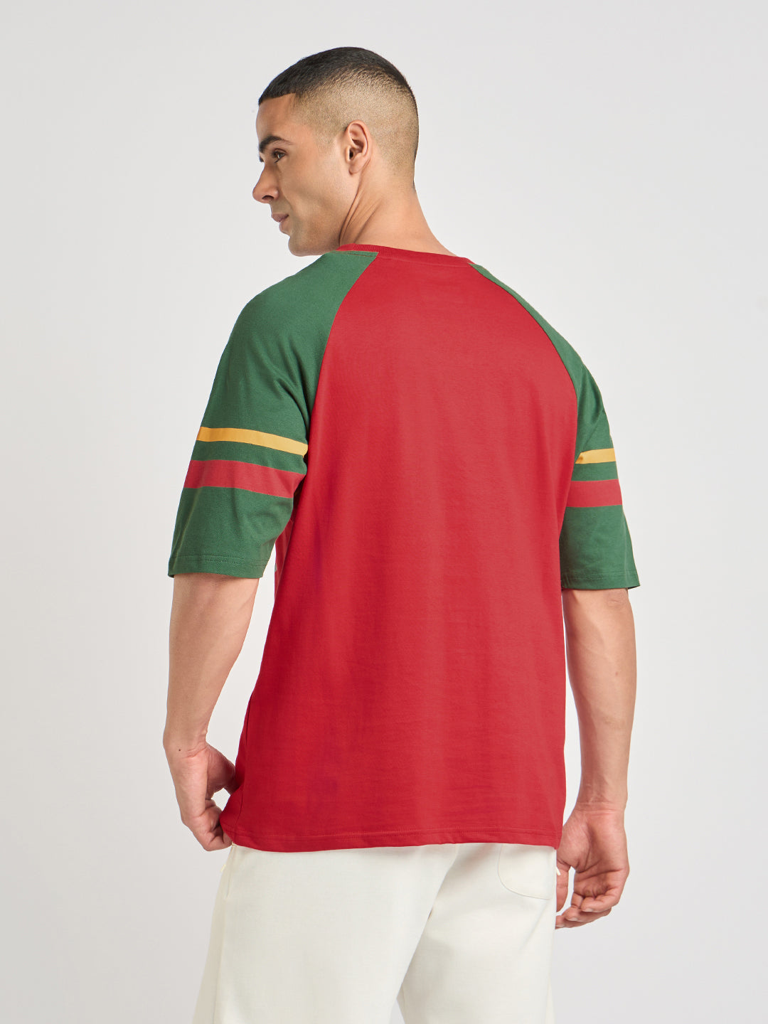 Mens Foot Ball Team Printed Oversized Raglan Sleeve Tshirt