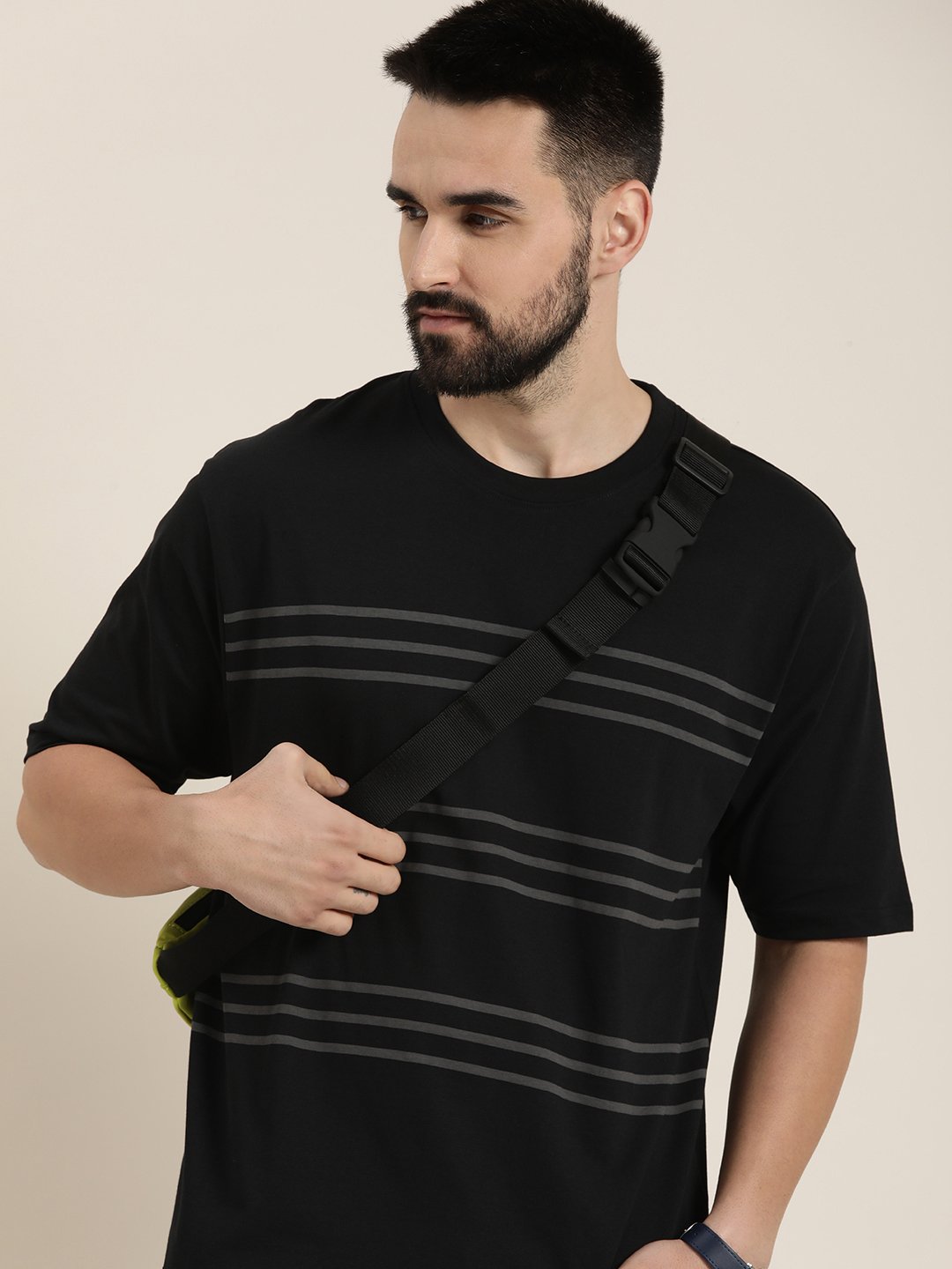 Mens Half Sleeve Round Neck Oversized Fit T-Shirts