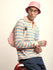 Mens Full Sleeve Polo Neck All-Over Striped Regular Fit Tshirts