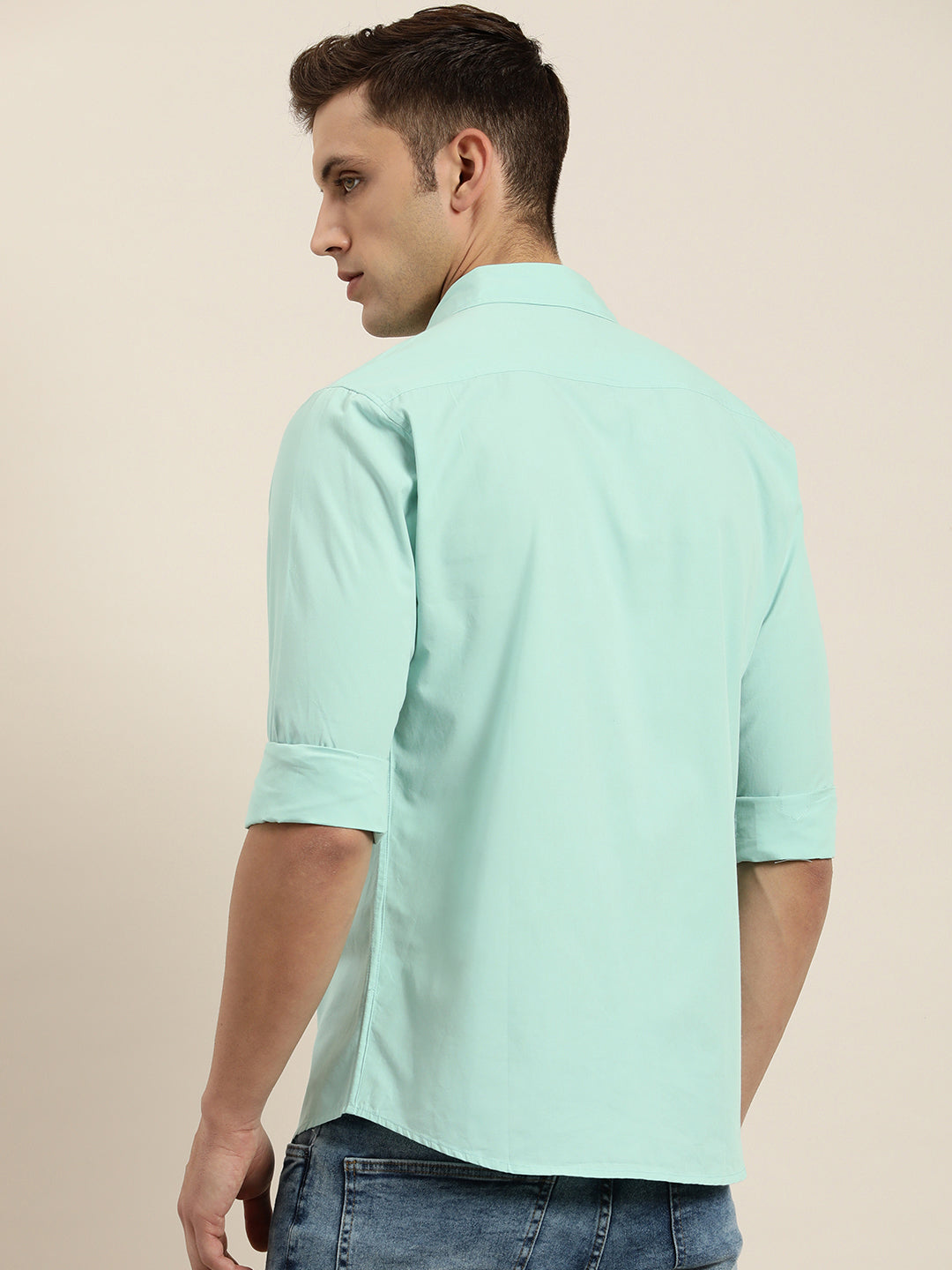 Mens Plain Full Sleeve Shirt With Pocket