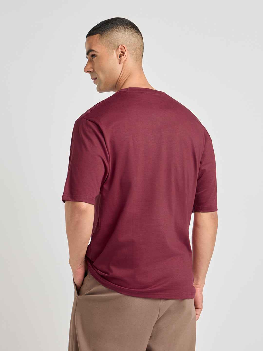 Mens Printed Oversized Cotton Round Neck Tshirt