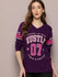 Womens Full Sleeve Round Neck Printed Oversized Fit Tshirts