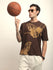 Mens Half Sleeve Round Neck Printed Oversized Fit Tshirts