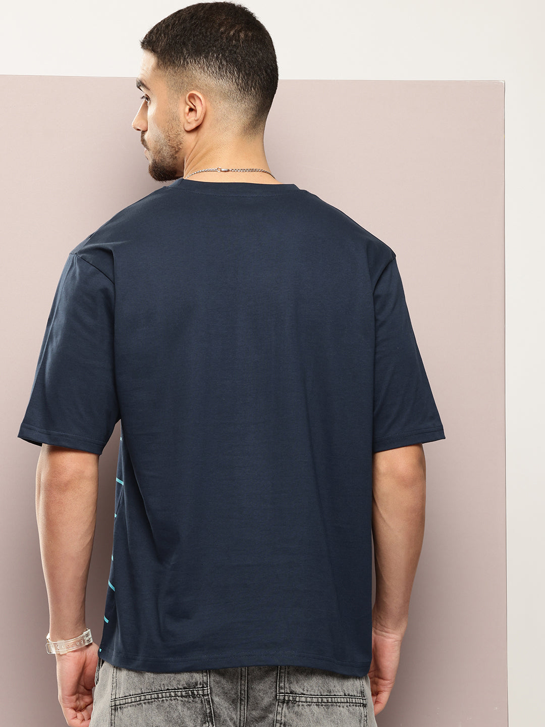 Mens Half Sleeve Round Neck Printed Oversized Fit Tshirts