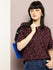 Womens Half Sleeve Round Neck All-Over Printed Oversized Fit Tshirts
