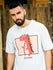 Mens Half Sleeve Drop Shoulder Printed Oversized Fit T-Shirts
