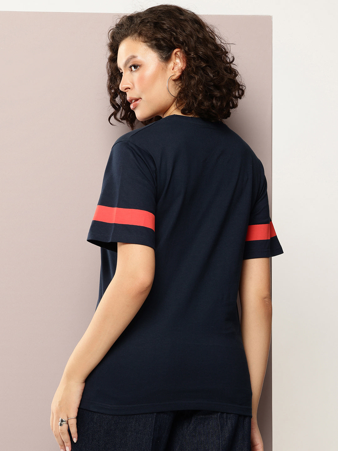 Womens Half Sleeve Round Neck Printed Oversized Fit Tshirts