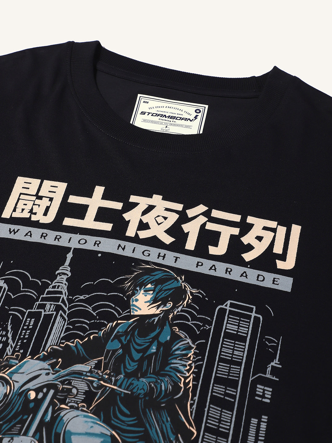 Mens Half Sleeve Drop Shoulder Printed Oversized Fit T-Shirts