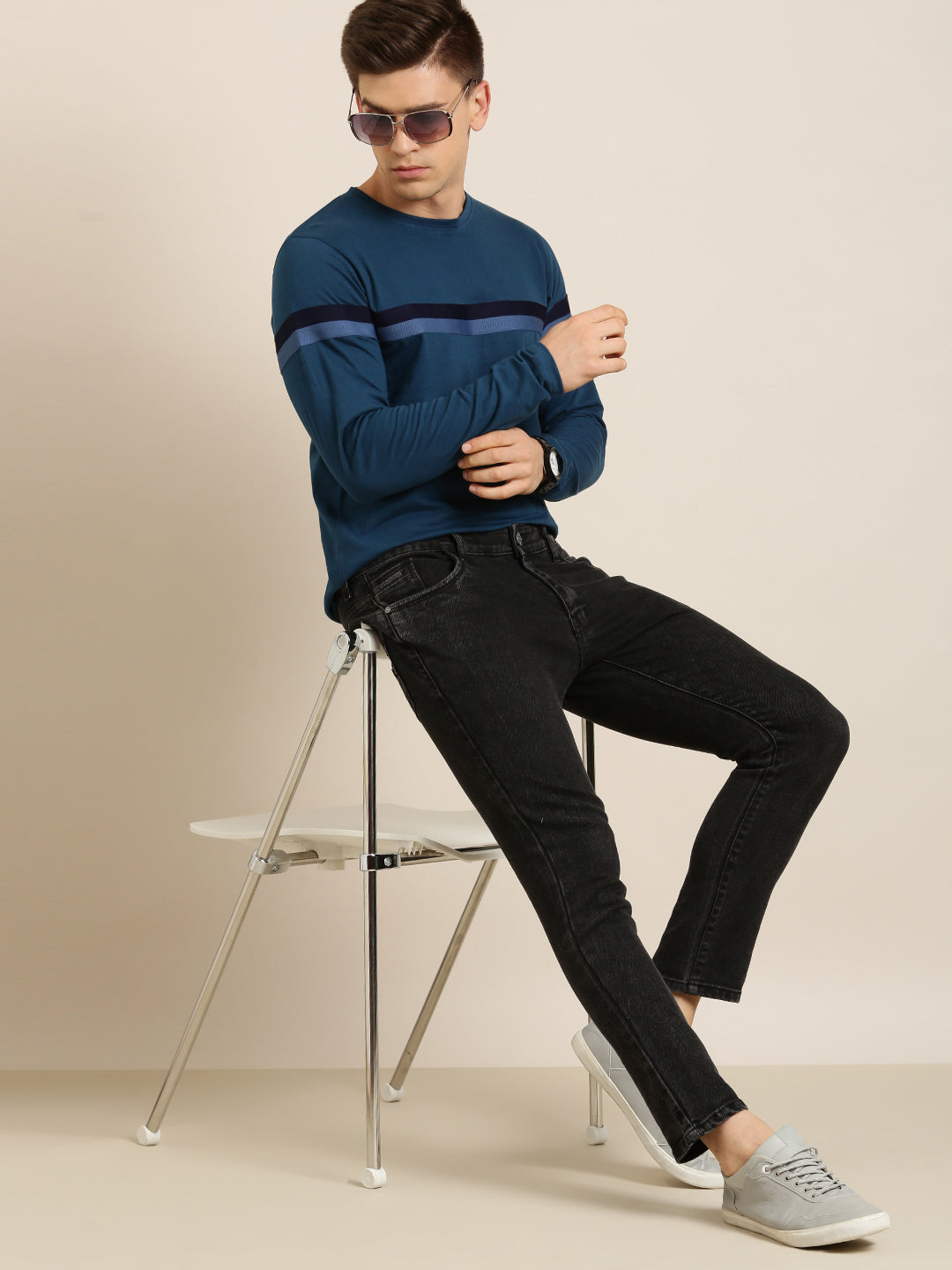 Mens Full Sleeve Round Neck Regular Fit T-Shirts