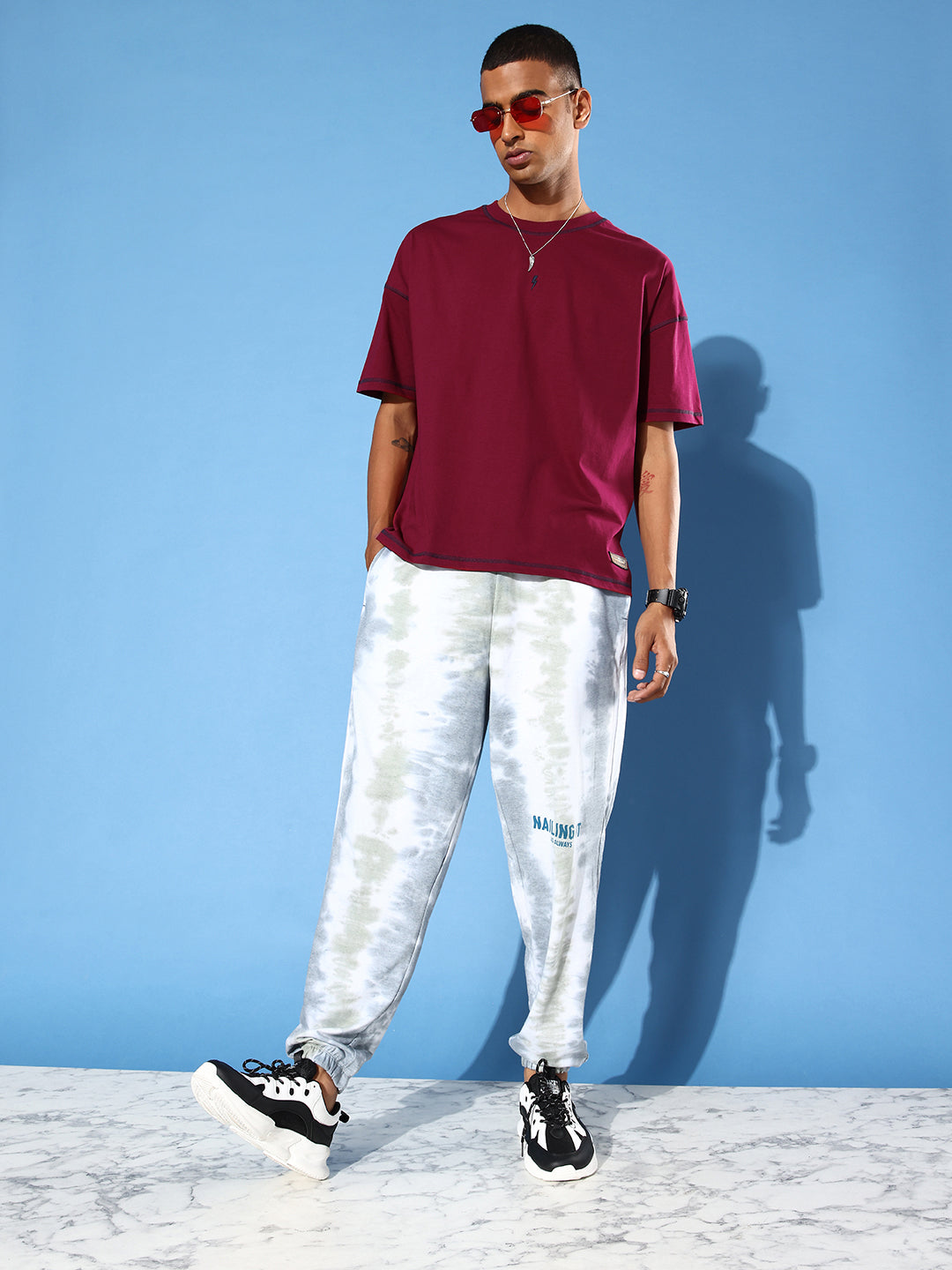 Mens Half Sleeve Drop Shoulder Plain Oversized Fit T-Shirts