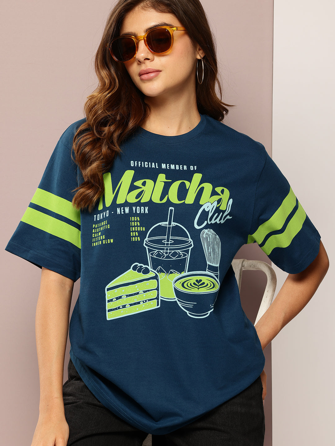 Womens Short Sleeve Printed Oversized Fit Tshirt