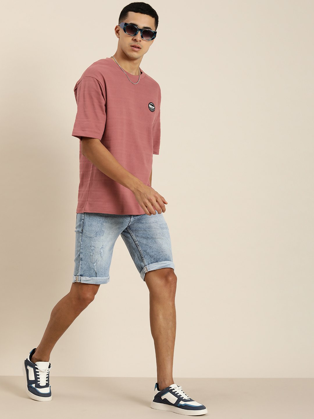 Mens Half Sleeve Round Neck Oversized Fit T-Shirts
