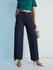 Womens Straight Fit Cargo Denim Jeans Pant