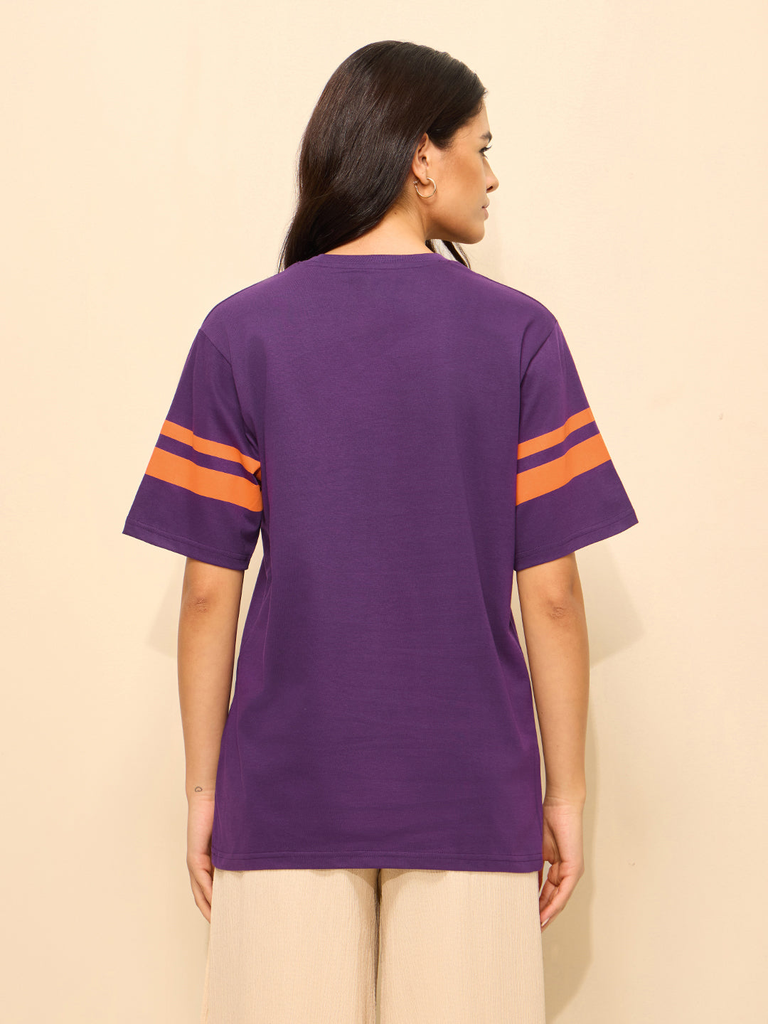 Womens Printed Oversized Cotton T-Shirt