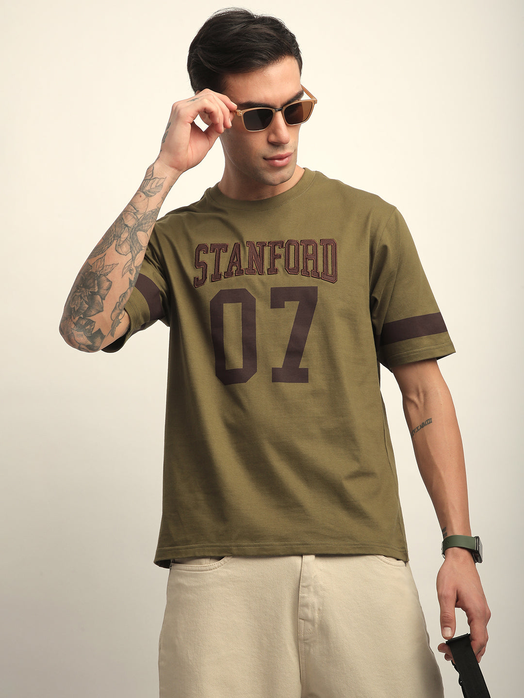Mens Half Sleeve Round Neck Printed Oversized Fit Tshirts
