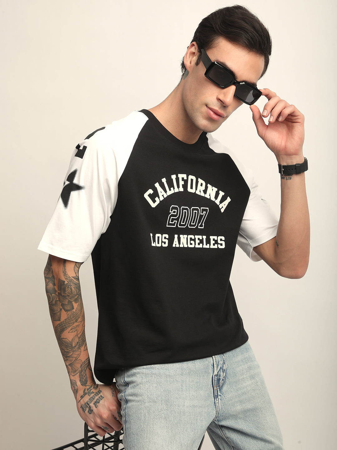 Mens Half Sleeve Round Neck Printed Oversized Fit Tshirts