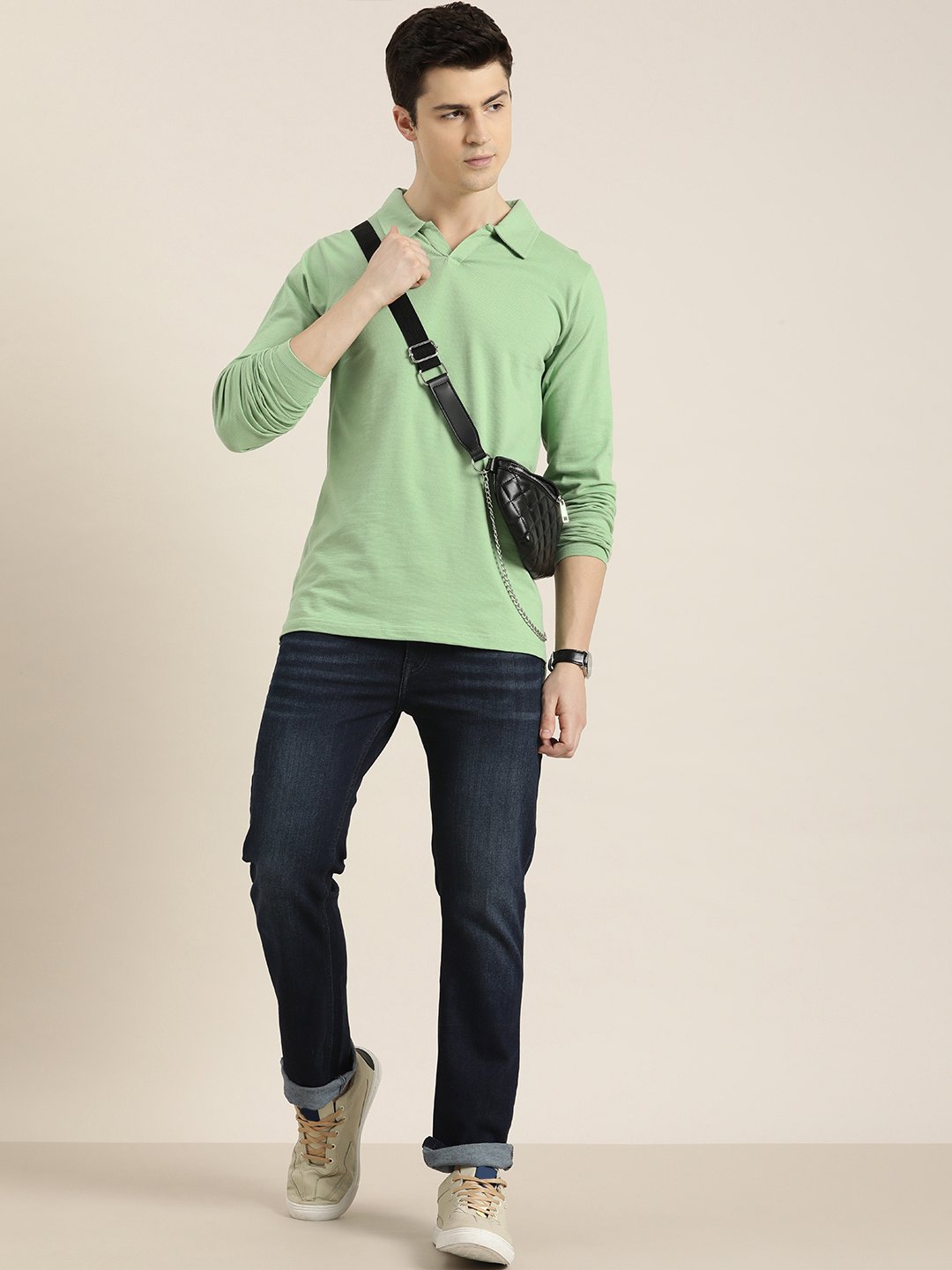 Mens Full Sleeve Regular Fit Polo T-Shirts
