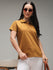 Womens Half Sleeve Polo Neck Solid Regular Fit Tshirts