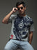 Mens Half Sleeve Drop Shoulder Printed Oversized Fit T-Shirts