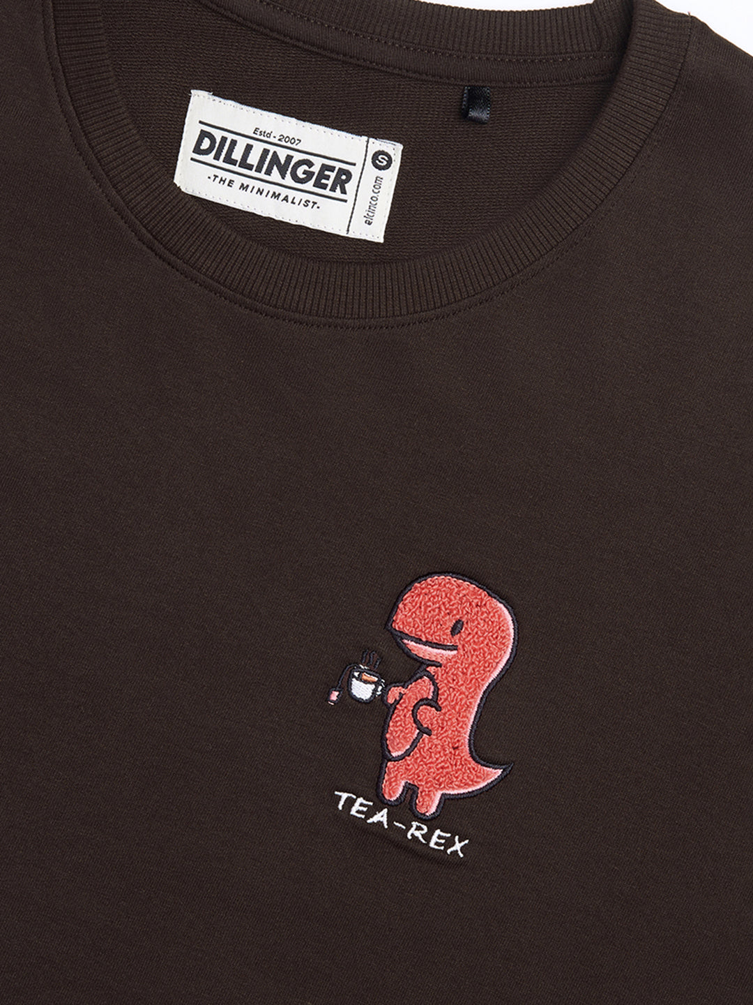 Womens Embroidery Boxy Regular Fit French Terry Cotton Tshirt