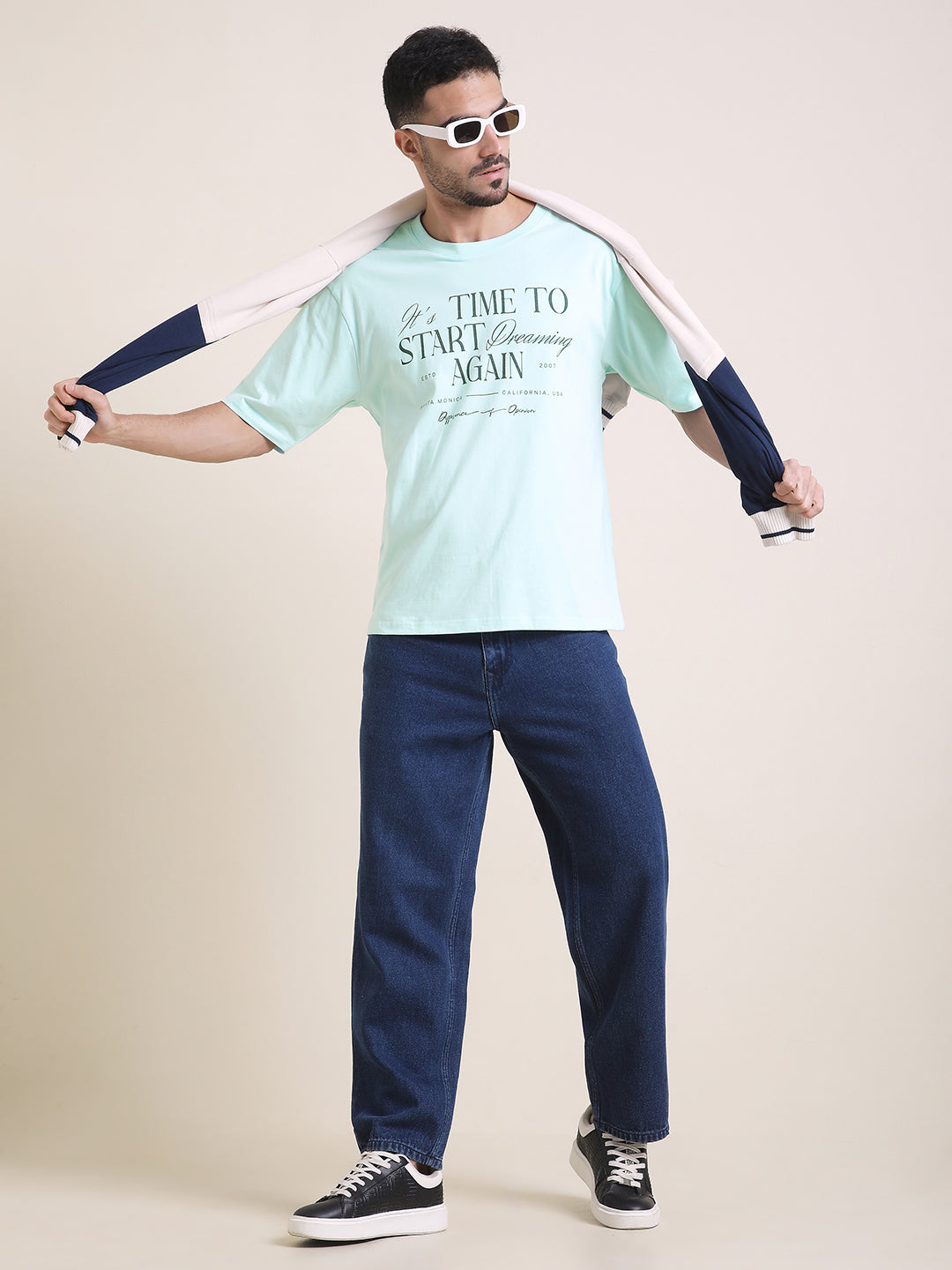 Mens Half Sleeve Round Neck Printed Oversized Fit Tshirts