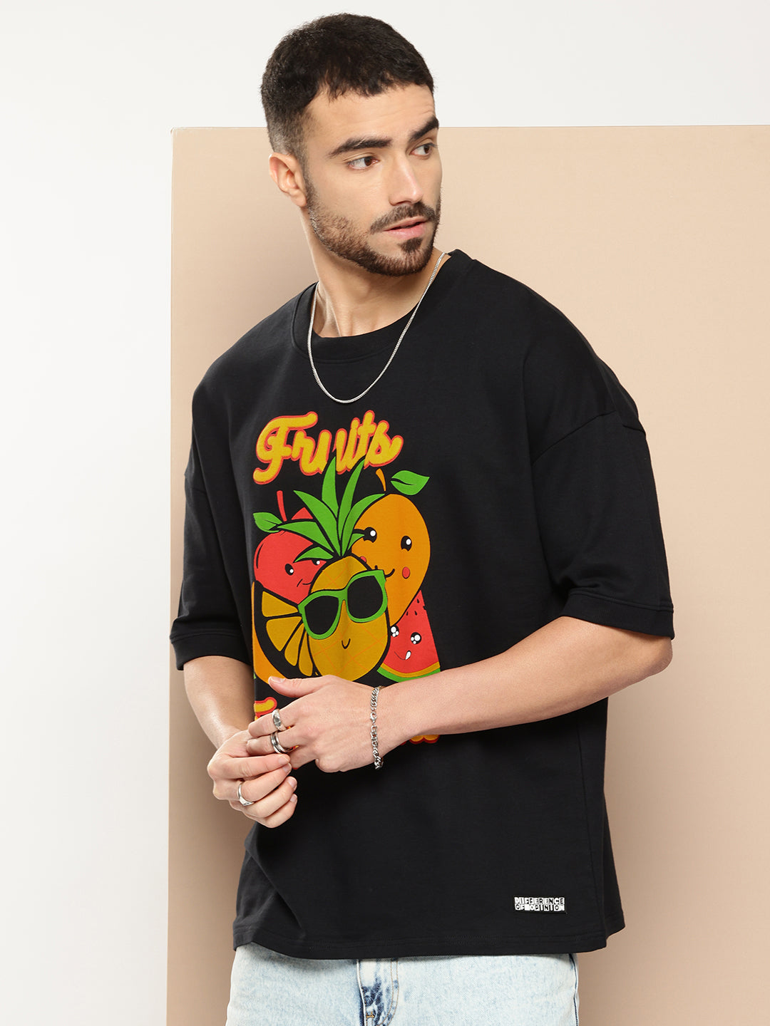 Mens Half Sleeve Round Neck Printed Oversized Fit Tshirts