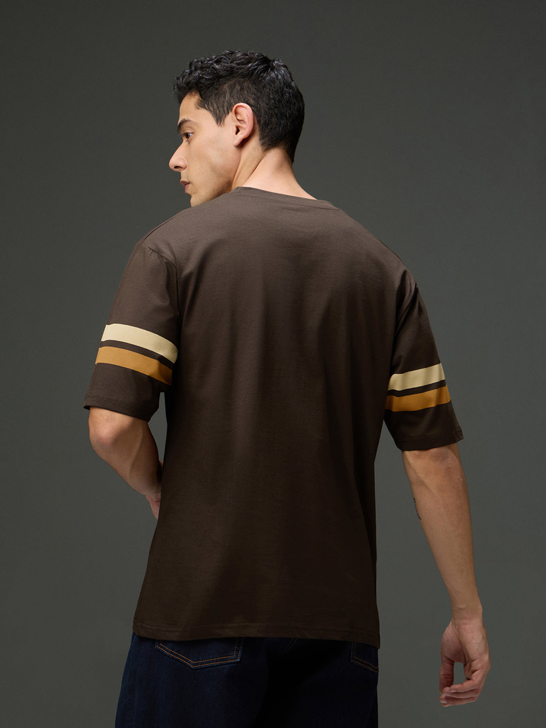 Mens Round Neck Half Sleeve Printed Oversized Fit Tshirt