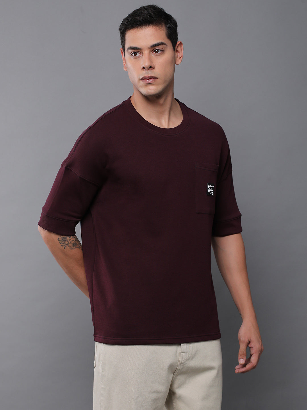Mens Half Sleeve Round Neck Oversized Fit T-Shirts