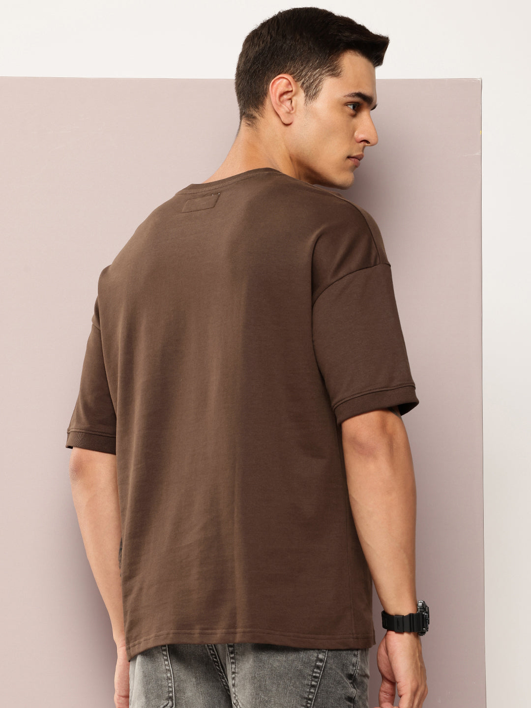 Mens Half Sleeve Round Neck Printed Oversized Fit Tshirts