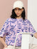 Womens Half Sleeve Drop Shoulder Printed Oversized Fit T-Shirts