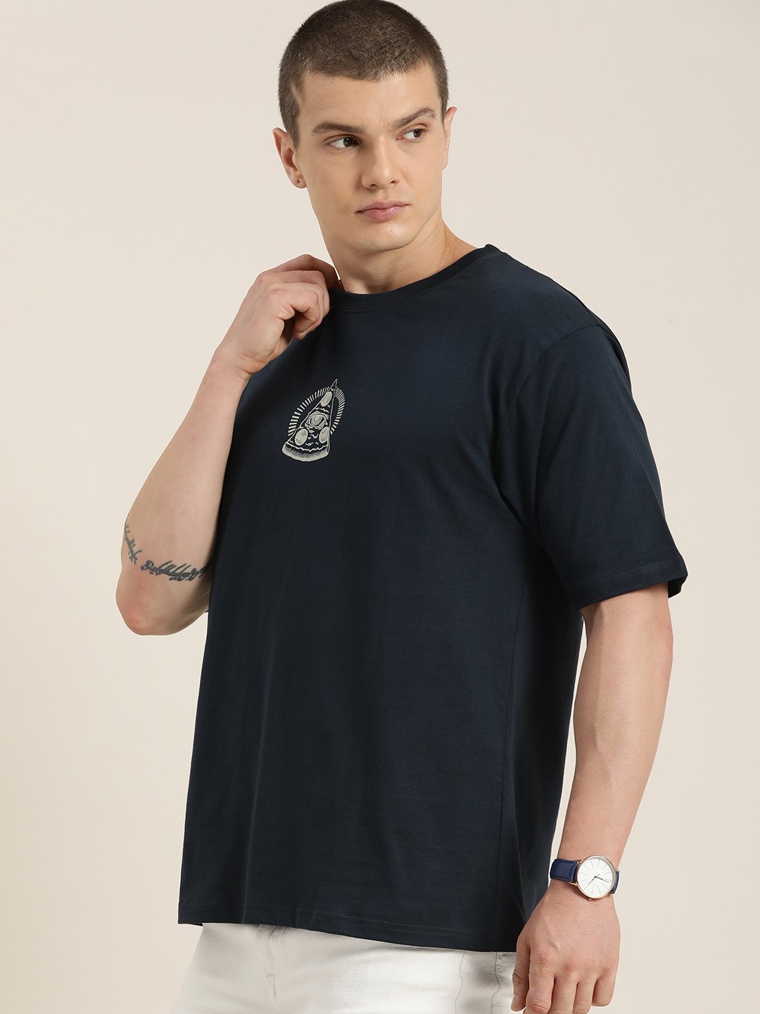 Mens Half Sleeve Round Neck Oversized Fit T-Shirts