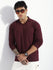 Mens Full Sleeve V-Neck Solid Regular Fit Tshirts