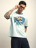 Mens Half Sleeve Drop Shoulder Printed Oversized Fit T-Shirts