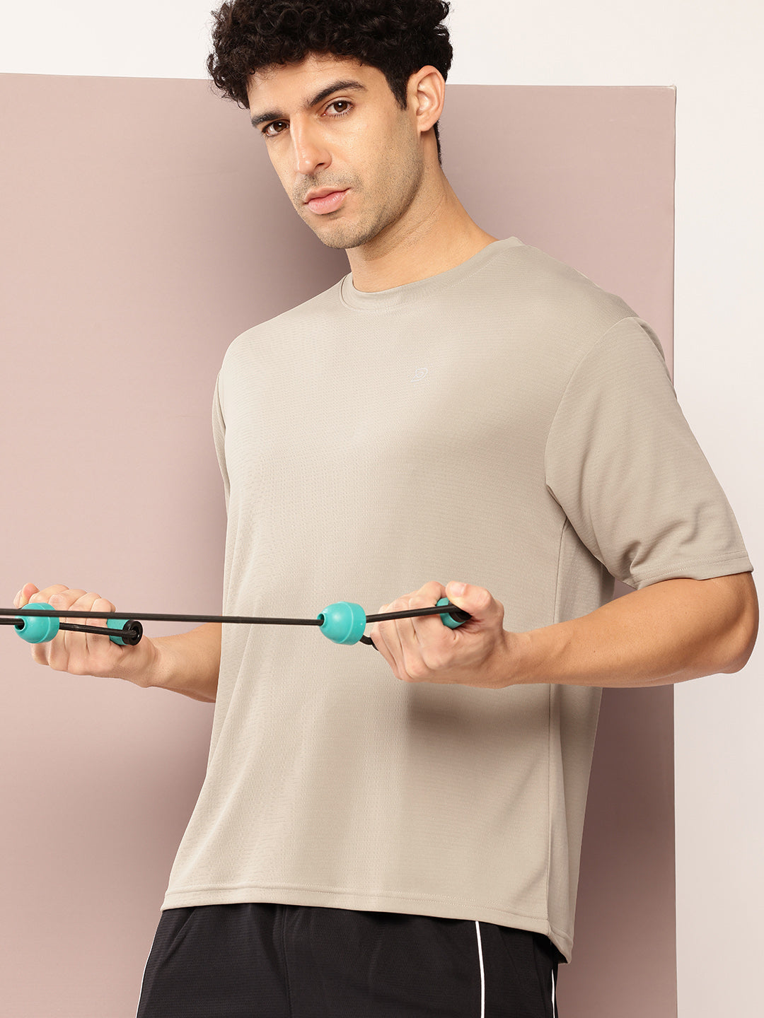 Mens Short Sleeve Round Neck Oversized Polyster Tshirt