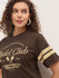 Womens Half Sleeve Round Neck Embroidered Oversized Fit Tshirts
