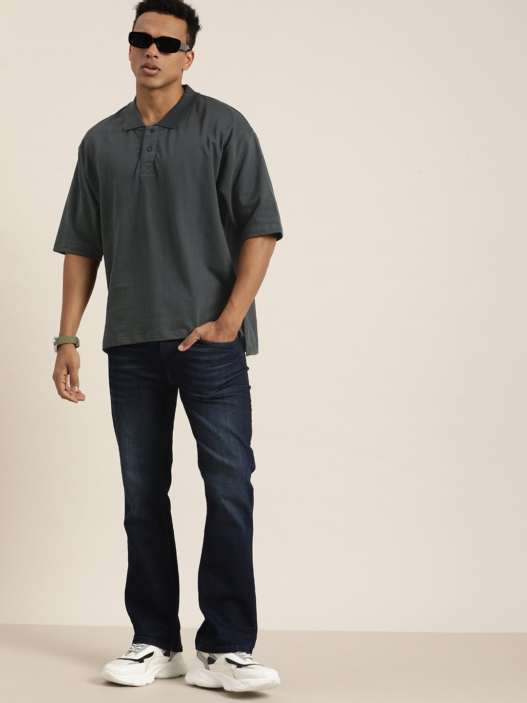 Mens Half Sleeve Oversized Fit Polo T-Shirts